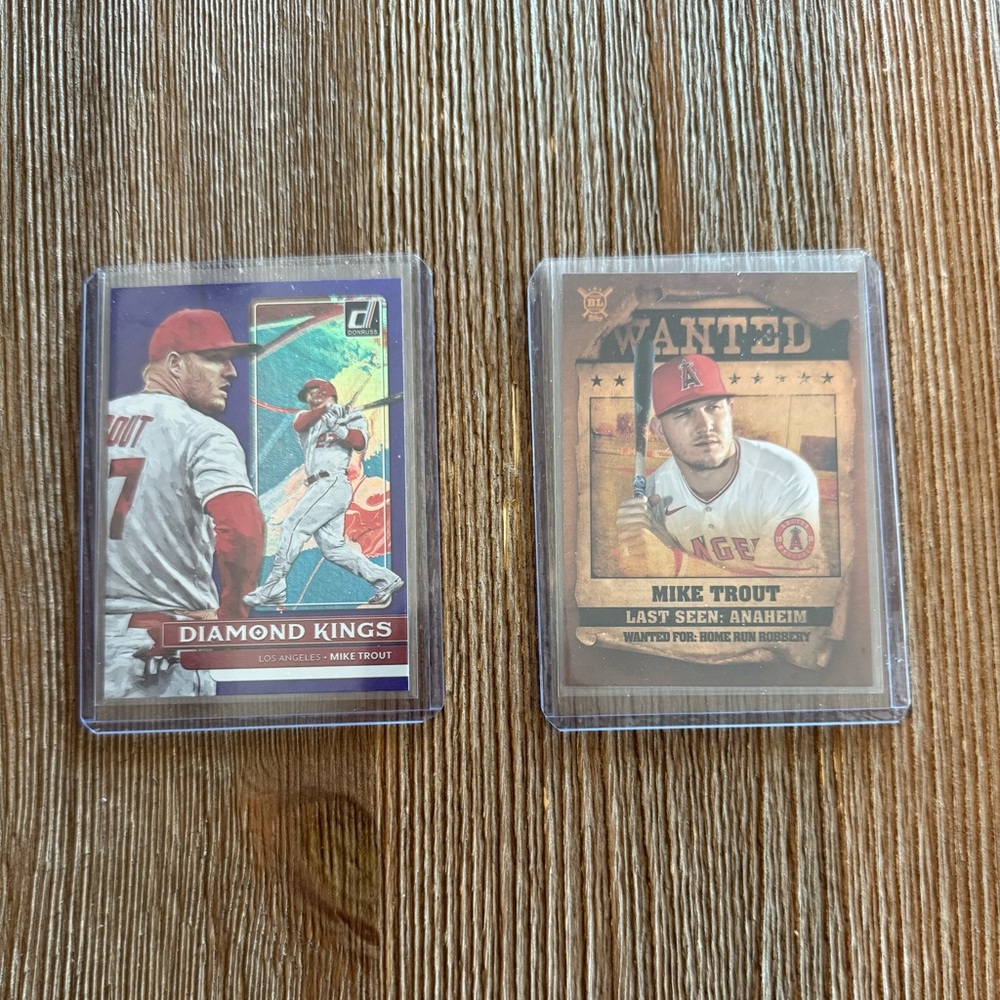 2 Mike trout 2022 DONRUSS Optic DIAMOND KINGS FOIL 2021Topps Big League Wanted